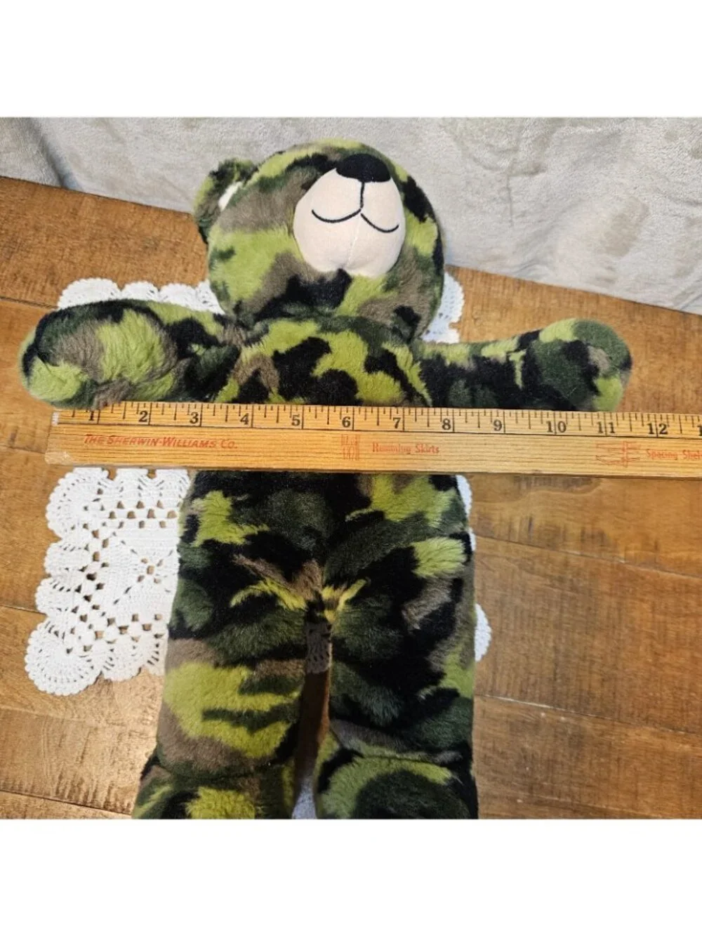 Build a Bear BABW 2010 Green  Camo Camouflage Teddy Bear Stuffed Animal Plush